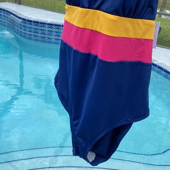 Liz Claiborne One Piece Swimsuit Sz 10 NWT - Picture 2 of 14